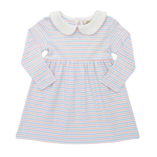 Striped LS Dress- Multi Stripe