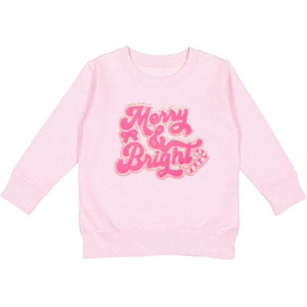 Merry & Bright Patch Christmas Sweatshirt