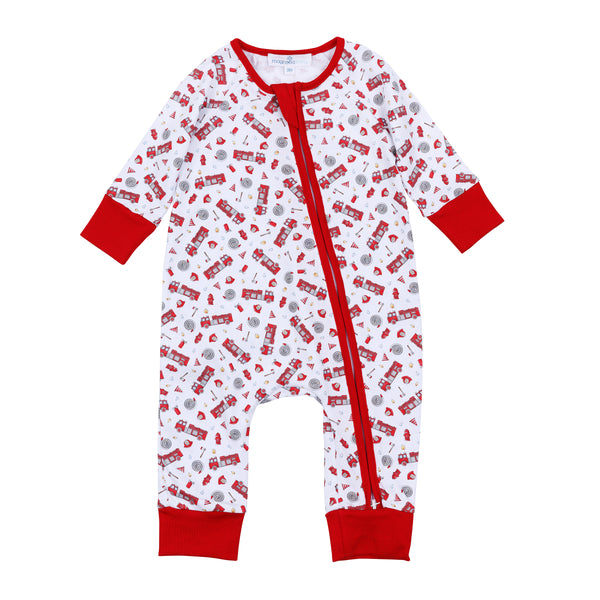 To the Rescue Printed Zipper Playsuit