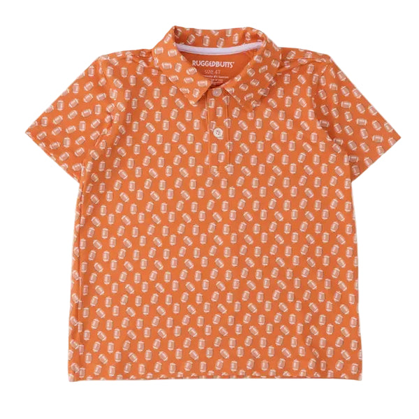Varsity Orange Football Frenzy Performance Polo