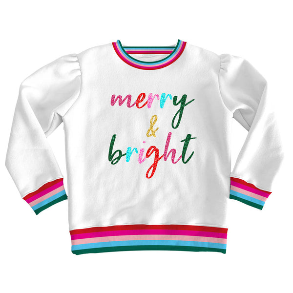 Merry & Bright Glitter Holly Sweatshirt