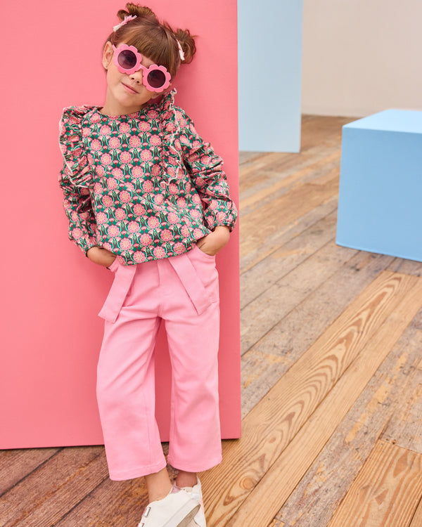 Ruffle Blouse- Andover Vines