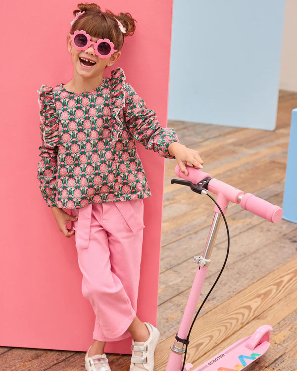 Ruffle Blouse- Andover Vines