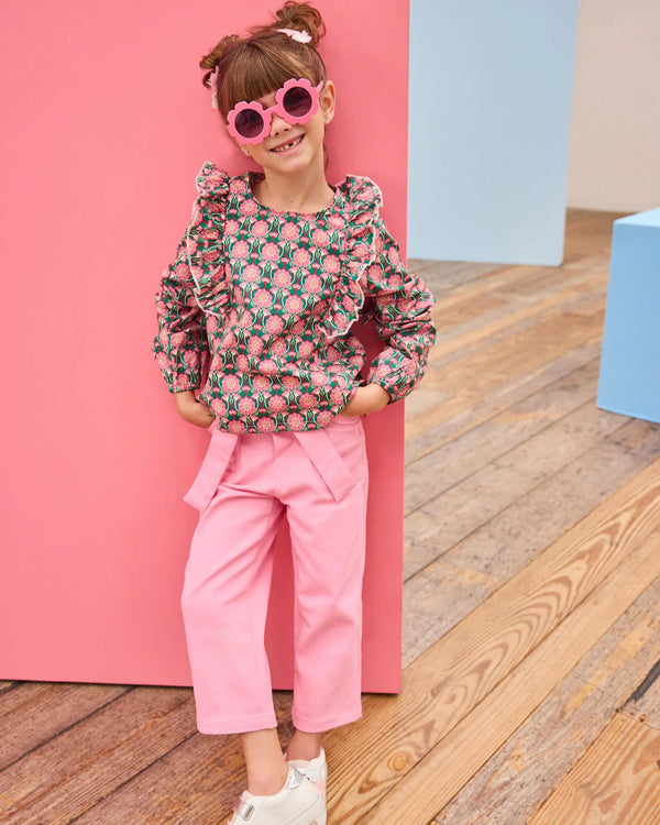 Ruffle Blouse- Andover Vines