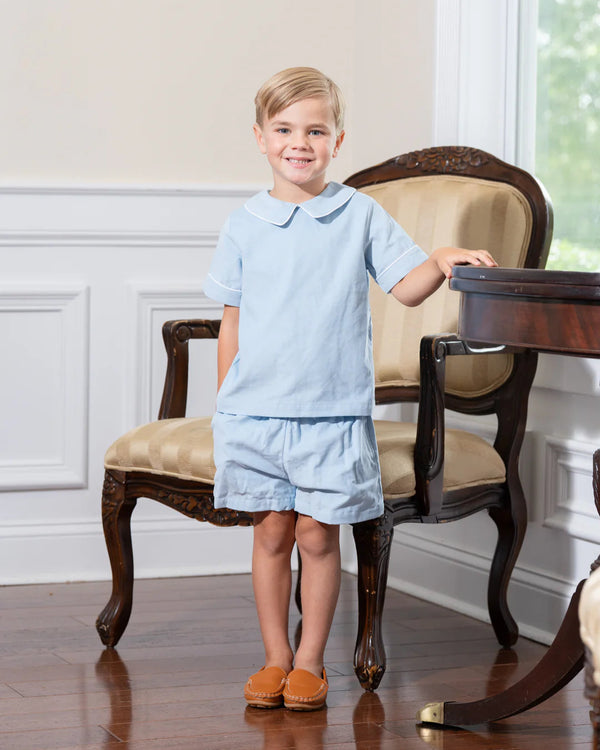 Crawford Baby Blue Cord Short Set