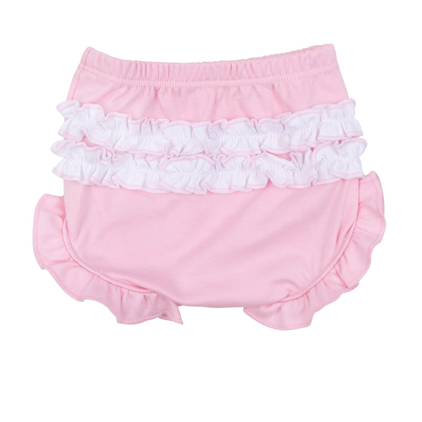 Precious Pumpkins Collared Ruffle S/S Diaper Cover Set- Pink