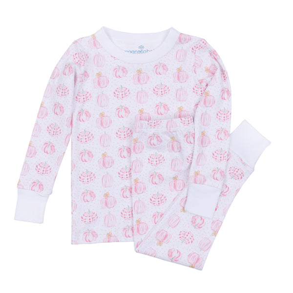 Precious Pumpkins Long Pajamas- Pink