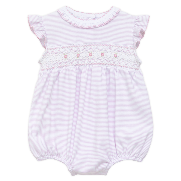 Julia Smocked Bubble- Pink