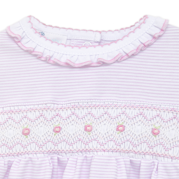 Julia Smocked Bubble- Pink