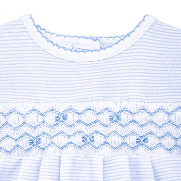 Jacob Smocked Bubble- Light Blue