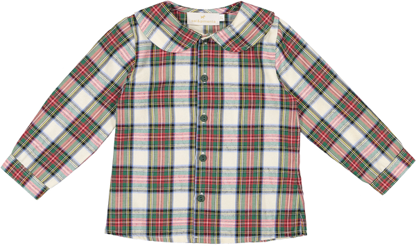 Emerald Green Tartan Peter Pan Shirt