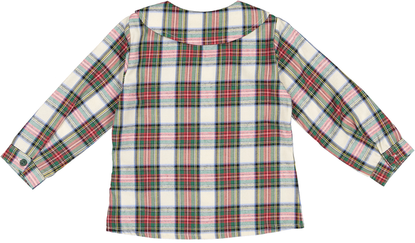 Emerald Green Tartan Peter Pan Shirt