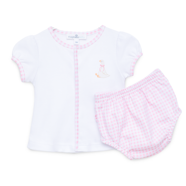 Silly Goose Diaper Cover Set- Pink
