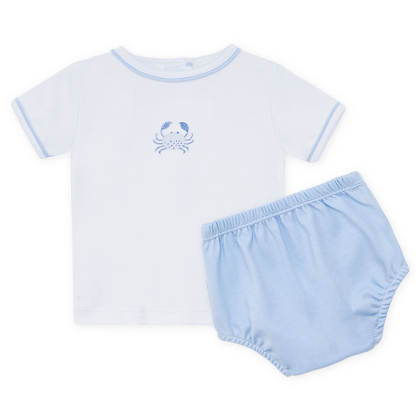 Little Crawlers Diaper Cover Set- Light Blue