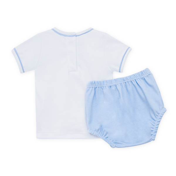 Little Crawlers Diaper Cover Set- Light Blue