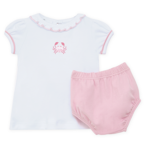 Little Crawlers Diaper Cover Set- Pink