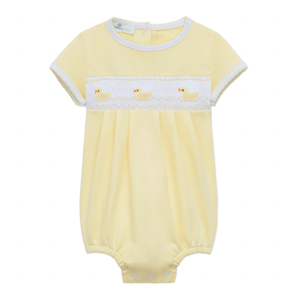 Little Ducklings Smocked Bubble- Yellow