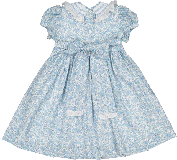 Blue Ditsy Floral Dress