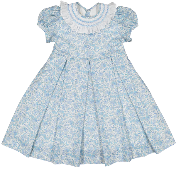 Blue Ditsy Floral Dress