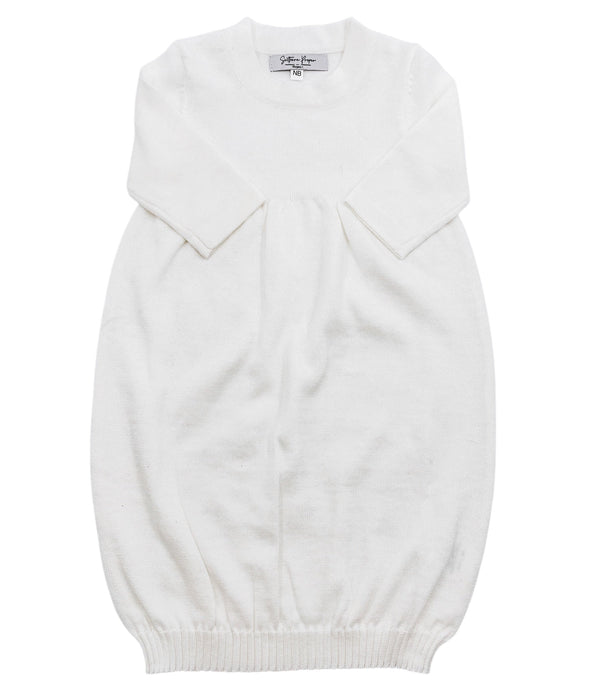 Knit Gown Straight Edge- Cream