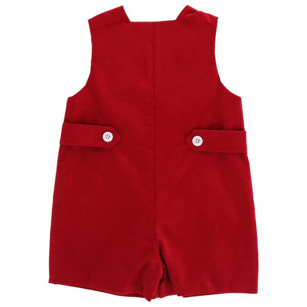 Red Corduroy- John John W/ Tabs
