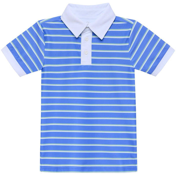 Sky Blue Baseline Stripe Polo