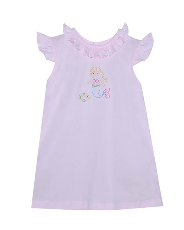 Gemma Ruffle Dress- Mermaid