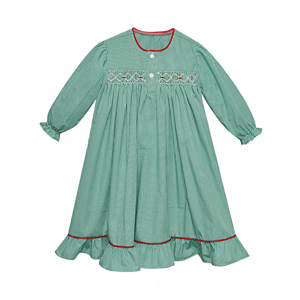 Claire Gown- Green Gingham