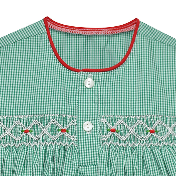Claire Gown- Green Gingham