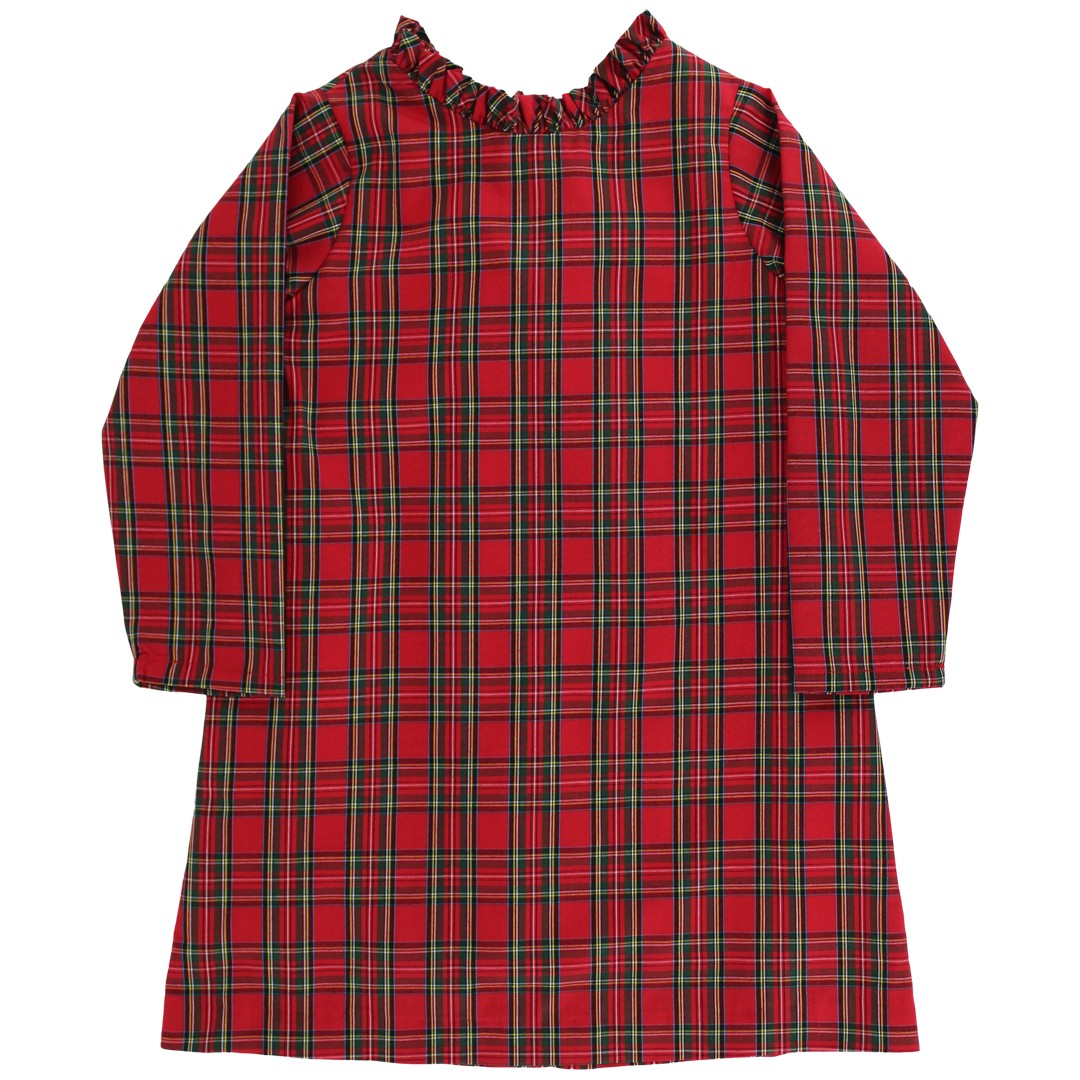 Tartan Plaid A-Line Dress Smock Candy Tartan Plaid A-Line Dress Smock Candy