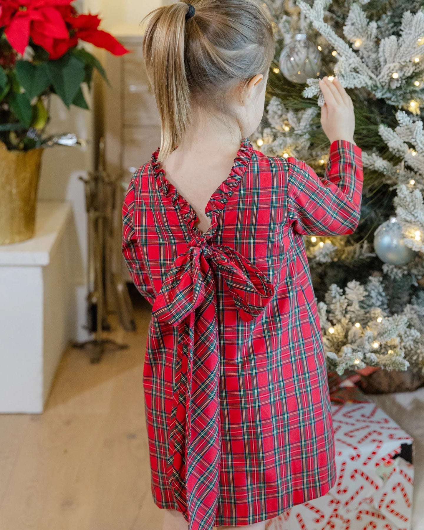 Tartan Plaid A-Line Dress Smock Candy Tartan Plaid A-Line Dress Smock Candy
