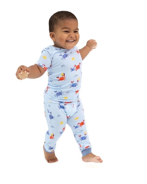 Crayon Crabs S/S Loungewear Set- Blue