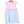 Amelia Dress- Pink with Light Blue Stripe
