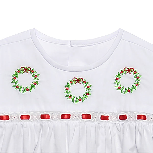 Clementine Gown- Christmas Wreath