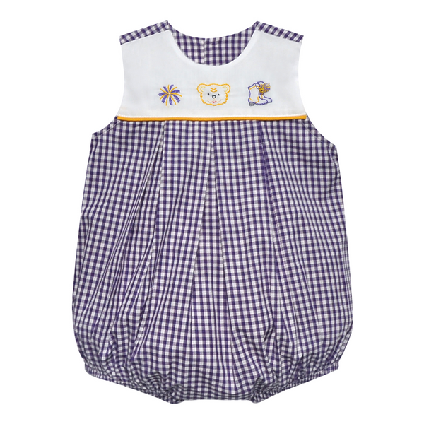 Game Day Trio Purple/Gold Bubble- Girl