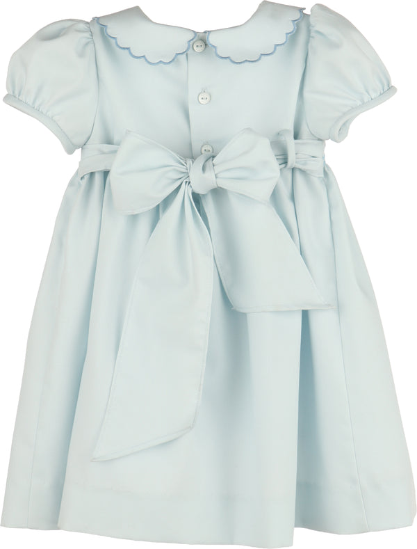 Classic Smocked Dress- Blue