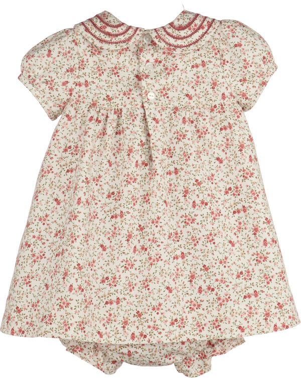 Fallen Leaves Wreath Dress- Pink