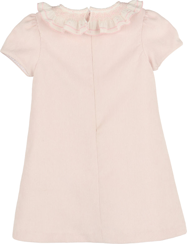 Sweet Corduroy A-Line Dress- Pink