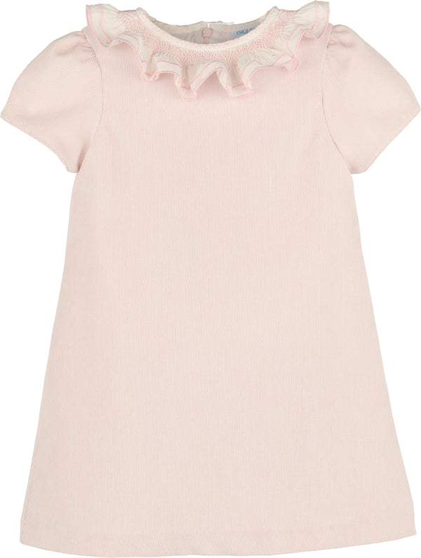 Sweet Corduroy A-Line Dress- Pink