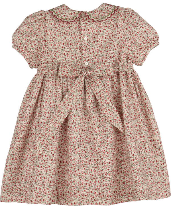 Mulberry Floral Smock Dress- Red