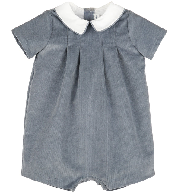 Heirloom Cord Romper- Blue