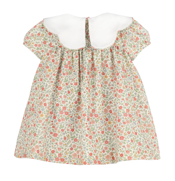 Storybook Vintage Scallop Dress- Orange