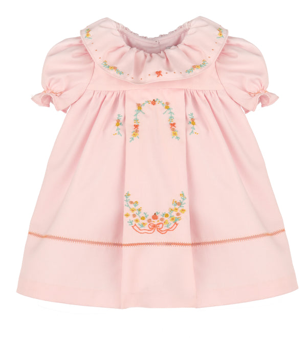 Pumpkin Ruffle Dress- Pink