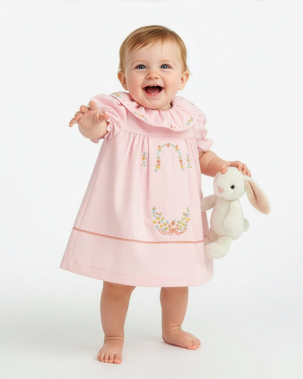Pumpkin Ruffle Dress- Pink