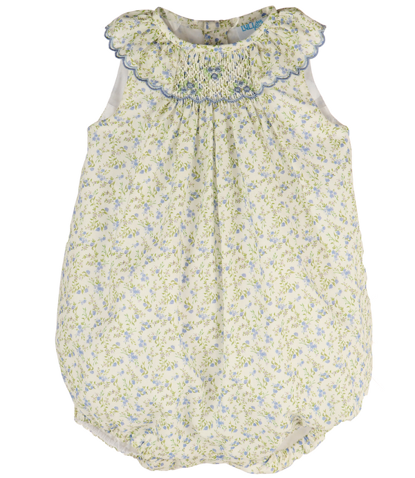 Blue Floral Smock Bubble
