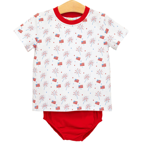 Fireworks and Freedom Diaper Set