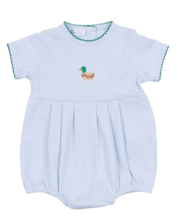 Mini Mallard Embroidered Bubble- Light Blue