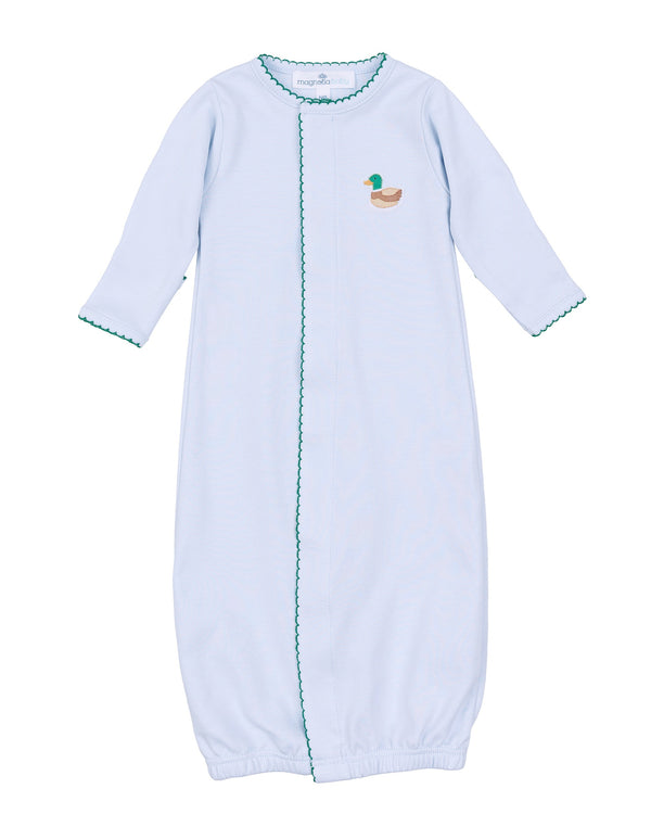 Mini Mallard Embroidered Converter- Light Blue