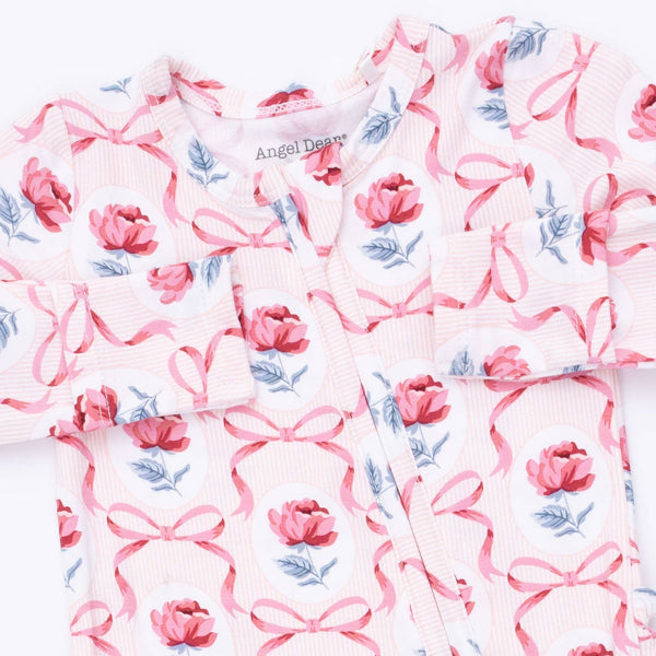 Leslie Rose 2 Way Ruffle Zipper Footie
