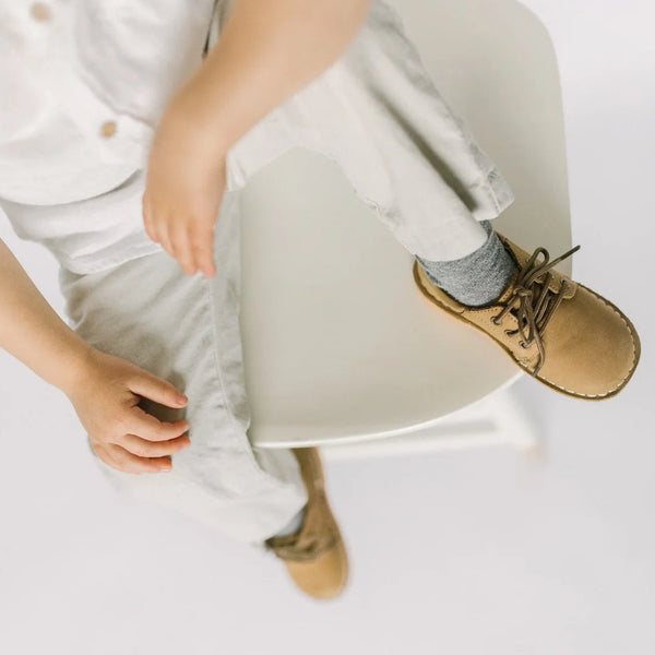 Tyler Leather Lace Up Shoe- Nubuck Khaki